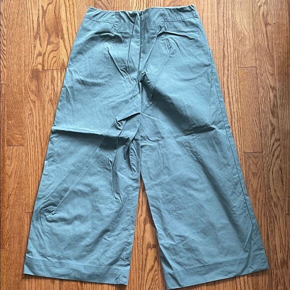 COS Wide Leg Gray Cropped Trousers Sz 6 - Picture 2 of 10